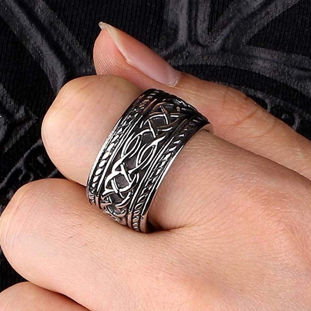 Celtic Titanium Stainless Steel Ring